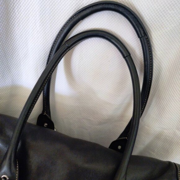 Coach Vintage Soho Leather Flap East/West Satchel in Black, EUC